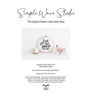 Schitt's Creek‎ Love that Journey for me Quote Counted Cross Stitch KIT